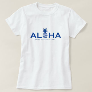 T-shirt alohaパイナップル ブルーロゴ(heart）