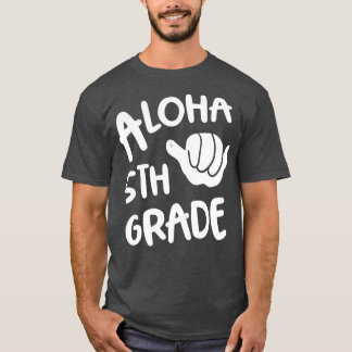 T-shirt Aloha 5e année Retour à l'école Hawaii Shaka