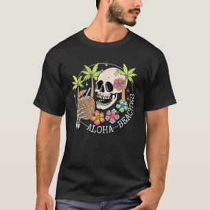 T-shirt Aloha Beachs Skeleton Summer Vacances Hawaii Famil