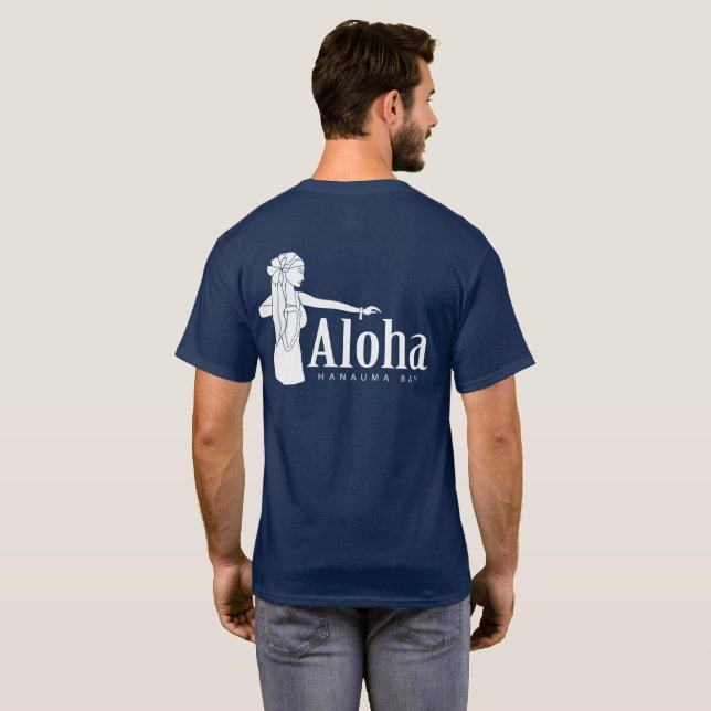 T-shirt Aloha danseur de danse polynésienne d'Hawaï (Dos entier)