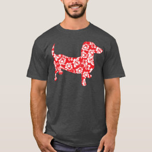 T-shirt Aloha-Doxie-Rouge