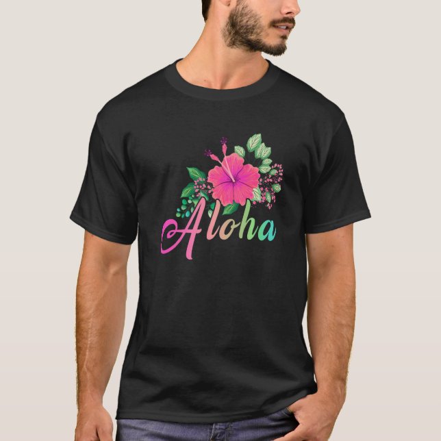 T-shirt Aloha Flower Hawaii Hawaii Surf Hawaii Island (Devant)