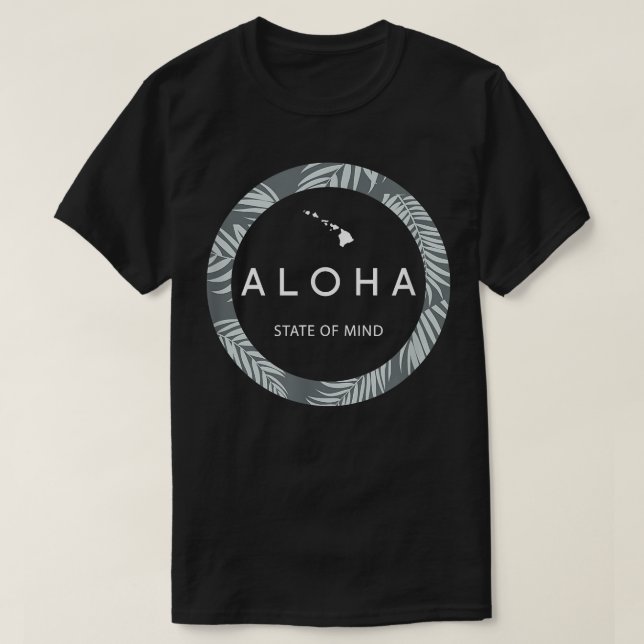 T-shirt Aloha Hawaï Palmier  Ressentez l'Aloha Esprit Hawa (Design devant)