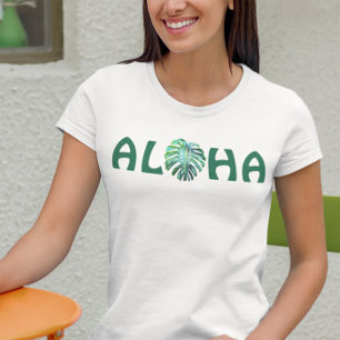 T-shirt Aloha Hawaïen Feuille Monstera Hawaï Tropical