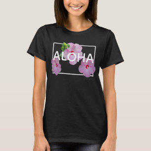 T-shirt Aloha Hawaii 3 Hibiscus Rose Tropical Floral
