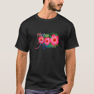 T-shirt Aloha Hawaii Fleurs des îles tropicales