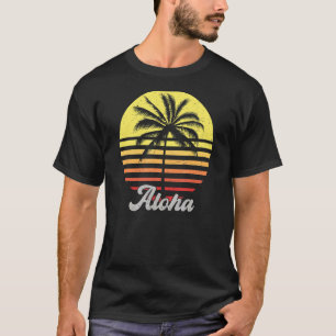 T-shirt Aloha Hawaii Hawaii île Hawaiian Palm Tree Beach V