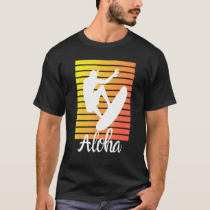 T-shirt Aloha Hawaii Hawaiian Island Palm Beach Surf board