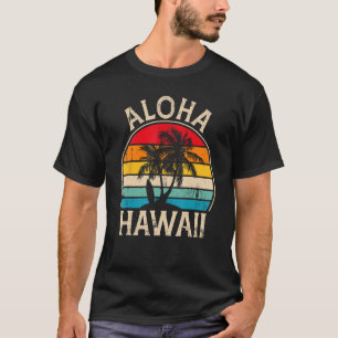 T-shirt Aloha Hawaii Hawaiian Island Palm Beach Surf board