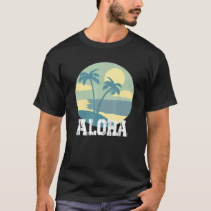 T-shirt Aloha Hawaii Palm Tree Surf Hawaïen Pour Hommes Fe