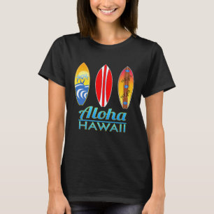 T-shirt Aloha Hawaii Vintage Retro Surfboards Surfing T Sh