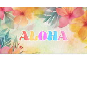 T-shirt Aloha Hawaiian Floral Aquarelle