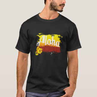 T-shirt Aloha Hawaiian Tiki Retro Vintage Maui Ohana Premi