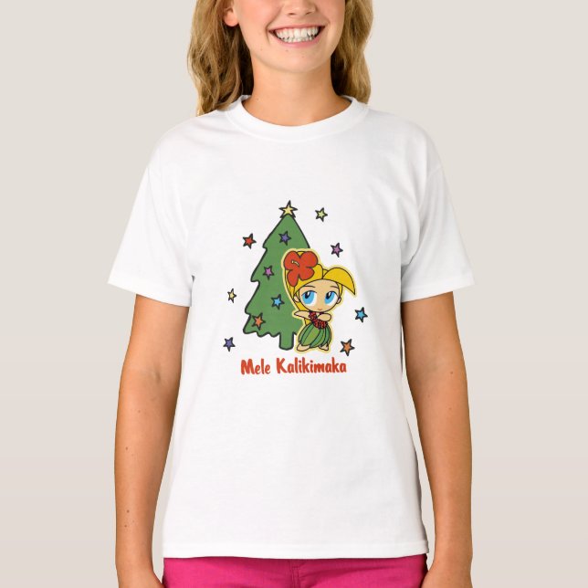 T-shirt Aloha Honeys Noël Blond Hula Girl (Devant)