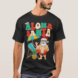 T-shirt Aloha Père Noël En Juillet Père Noël