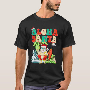 T-shirt Aloha Père Noël Tropical En Juillet