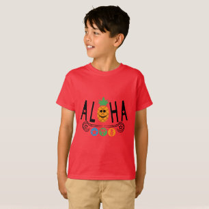 T-shirt Aloha PIneapple Design - Hanes pour enfants TAGLES