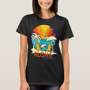 T-shirt Aloha Sunset Beach Hawaiian Vacances Couples Famil