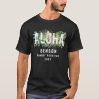 Aloha Tropical Flamant rose Famille Vacances Perso