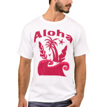Aloha Tropical Wave Beach Illustration