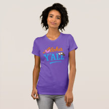Aloha Y'all Hawaii Texas Drôle Graphique Violet