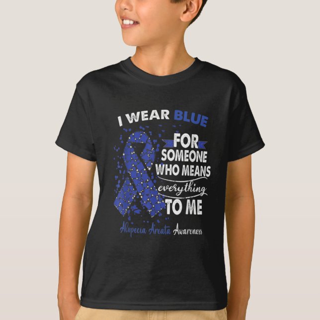 T-shirt Alopecia Areata Sensibilisation Je Porte Du Bleu P (Devant)