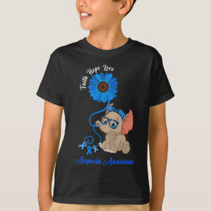 T-shirt Alopecia Sensibilisation Foi éléphante Espoir Amou