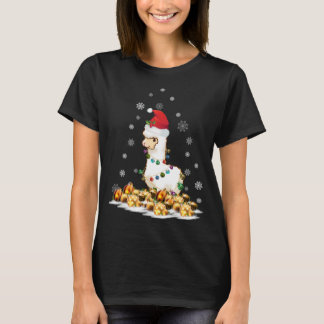 T-shirt Alpaca avec le chapeau de Noël Alpaca