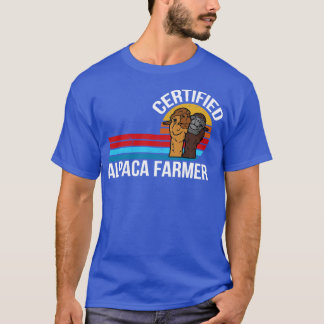 T-shirt Alpaca certifié fermier rétro vintage