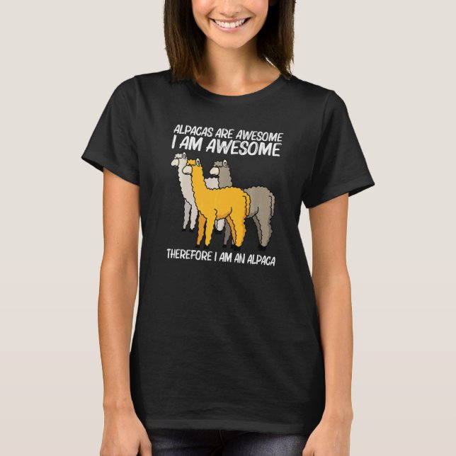 T-shirt Alpaca For Men Women Camelid Mammal Animal (Devant)