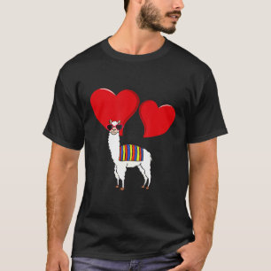 T-shirt Alpaca Heart Love Valentines Journée pour la lama 