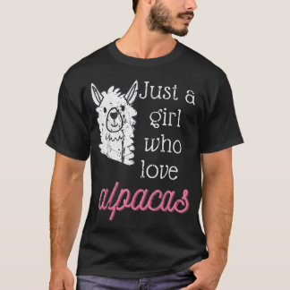 T-shirt Alpaca Just A Girl Who Loves Alpacas 