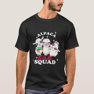 T-shirt ALPACA Lama Filles Squad Équipe Mignonne Enterrem