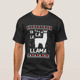 T-shirt Alpaca Llama Xmas Doux moche Fa La Llama Chri