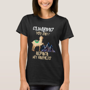 T-shirt Alpaca mon harnais Escalade de bloc Lama