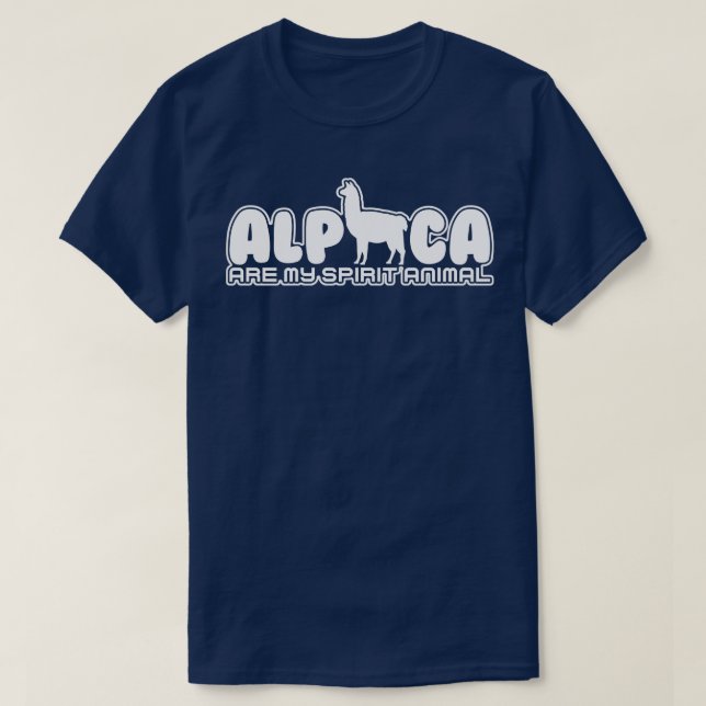 T-shirt Alpaca sont mon Esprit Animal (Design devant)