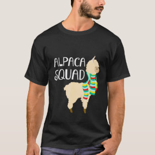 T-shirt Alpaca Squad Mignon Amour Alpagas Lama Pour Filles
