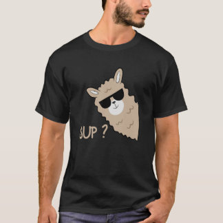 T-shirt Alpaca with glasses  saying llama