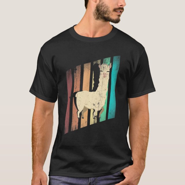 T-shirt Alpacas LLamas Mammals Alpaca Silhouette (Devant)