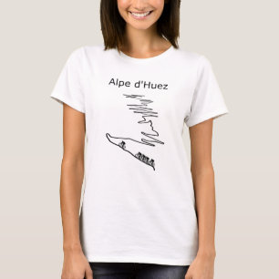 T-shirt Alpe d Huez en France à vélo pour hommes et femm