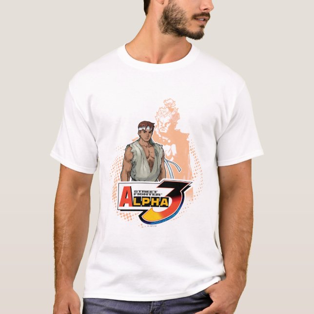 T-shirt Alpha 3 Ryu et Akuma de Street Fighter (Devant)