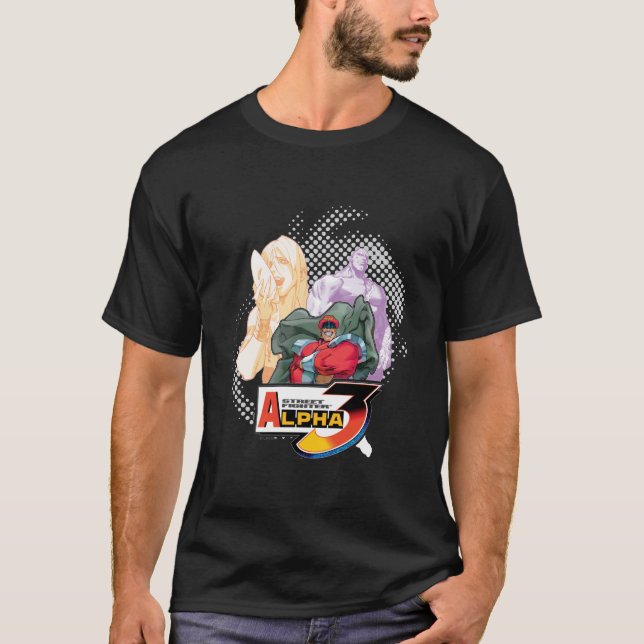 T-shirt Alpha 3 Shadowloo de Street Fighter (Devant)