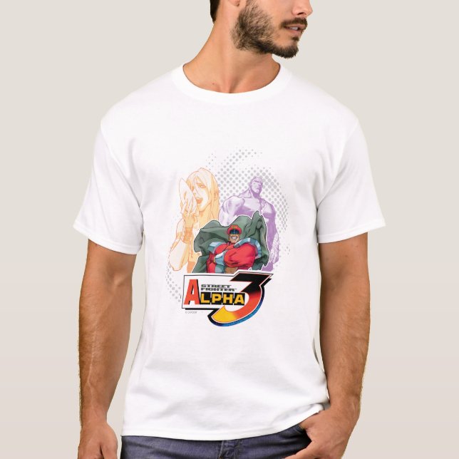 T-shirt Alpha 3 Shadowloo de Street Fighter (Devant)