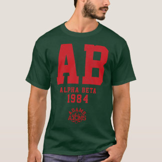 T-shirt Alpha Beta AB 1984 vintage frat Revenge du Ner