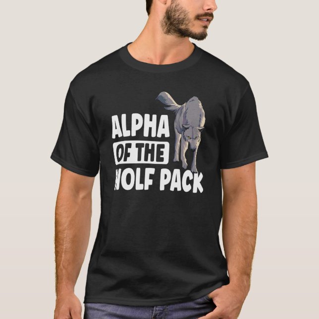 T-shirt Alpha Du Pack Wolf Pour Un Loup (Devant)