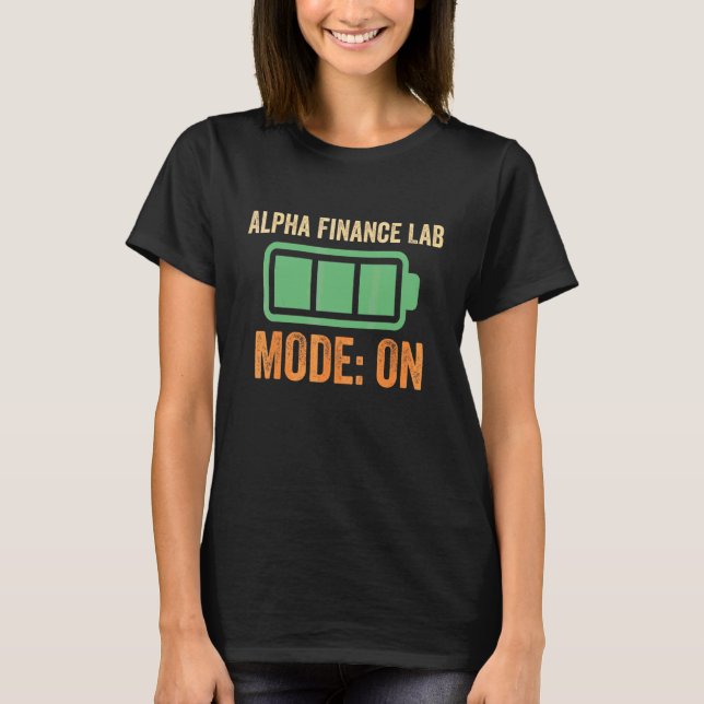 T-shirt Alpha Finance Lab Mode Activé  Crypto (Devant)