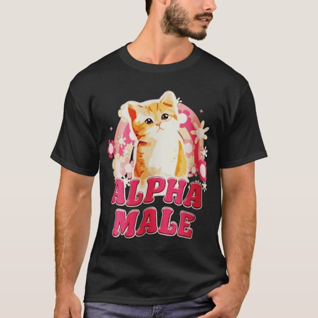 T-shirt alpha male funny vintage (Devant)