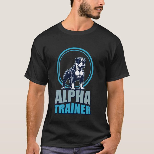 T-shirt Alpha Trainer Bulldog Fitness Emblem (Devant)