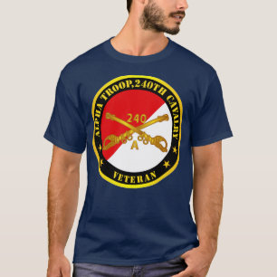 T-shirt Alpha Troop 240e Branche de cavalerie Vétéran Roug