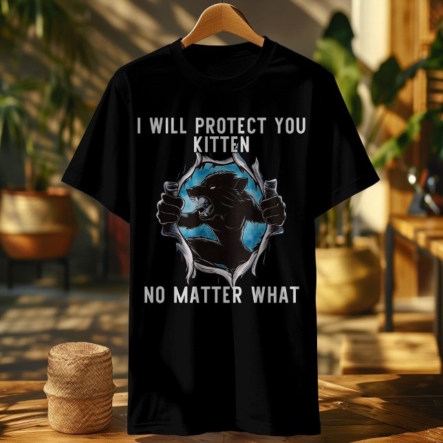 T-shirt alpha wolf déchirant mème chemise je vous protéger (WHEN YOUR PROTECTOR MODE ACTIVATES... BUT YOUR SOFT SIDE SHINES THROUGH 😼🐺)